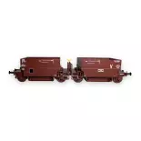Couplage de Wagons à Ballast 30 87 972 7 650-5 - R37 43111 - HO 1/87 - SNCF - EP IV