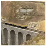 Vagón plano con estacas F-ERSA "Ermewa" - Jouef HJ6255 - SNCF - EP VI - 2R