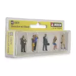 Pack de 6 personnages avec leur téléphone NOCH 15574 - HO : 1/87ème