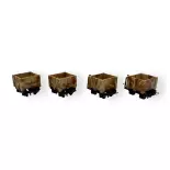 Lot de 4 wagons de chargement - Minitrains 3113 - HOe 1/87 - Ep III