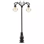 Set of 3 wrought iron floor lamps with LED - HO 1/87 - Faller 180107