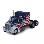 Camion américain - GMC General - BREKINA 85780 - Échelle HO 1/87 - Étoiles et rayures - Bleu / blanc / rouge