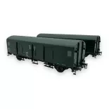 Lote de 2 furgones tipo Dqd2m - Models World 30305 - HO 1/87 - SNCF - Ep III - 2R