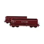 Set de 2 wagons tombereaux DMH Stemi - Ls Models 31117 - HO : 1/87 - SGW - EP V