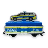 Wagon tombereau police - Märklin Start Up 47623 - HO 1/87 - DB - Ep VI - Sonore - 3R