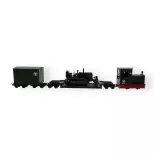 Set matériels roulants Minitrains 5096 - HOe 1/87 - locotracteur + wagons & bulldozer