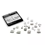 Set van 20 WOODLAND SCENICS D201 Grafstenen - HO 1/87