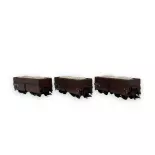 Set of 3 self-unloading wagons - Trix 24121 - HO 1/87 - OBB - Ep IV - 2R