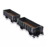 Pack 2 wagons tombereaux OCEM 19 REE Modèles WB828 - HO 1/87