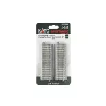 4 rails droits Unitrack (S123PC) CS 123 mm - Kato 2-141 - HO 1/87 