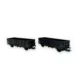 Set von 2 offenen Güterwagen "Villach" - R37-HOP43003C - HO 1/87 - SNCF - Ep III - 2R