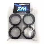 4 pneus drift noirs - T2M T422634N - 1/10