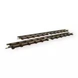 Lot 2 Rails Droits - 154MM - Minitrains 9311 - HOe : 1/87 - Code 83