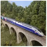 Set of 4 TGV EuroDuplex Trix 22381 - HO 1/87 - SNCF - EP VI - 2 rails