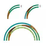 Curved Rail - R3 1/4 419.6mm 7.5° - ROCO 42509 - HO 1/87 - Code 83 [ROCO LINE]