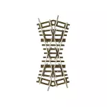 Croisement jonction voie double 30° 119 mm K30 Roco 42498 - HO : 1/87 - Code 83