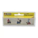 3 children on a small car - Bobby car race NOCH 15808 - HO 1/87