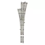 Aiguillage Triple DWW15 Roco 42454 - R 873,5 mm- 15° - HO : 1/87 - Code 83