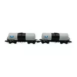 Set 2 Wagons Citernes ANF "Millet" - REE MODÈLES NW-230 - N 1/160 - SNCF - V