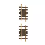 2 rails droits pour Boucle de retournement LGB 10151 - G 1/22.5 - 150 mm