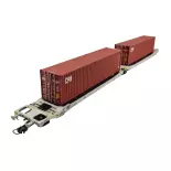 Gelede containerwagen Pullman 36540 - NL /AAEC - HO 1/87