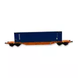 Wagon porte-conteneurs intermodal "PCC" ACME 40422 - HO 1/87 - EP VI