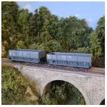 Set di 2 carri tramoggia "Sidelor" - Ls Models 31101 - HO 1/87 - SNCF - EP III