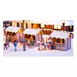 Szenenbild "Auf dem Weihnachtsmarkt" mit Stand, Figuren & Zubehör NOCH 12026 HO