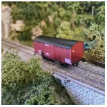 Wagon primeur 10T rouge sideros REE MODELES WB762 - SNCF - HO 1/87 - EP III A