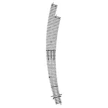 Aiguillage long courbe à droite BWr9/10 Roco 42477 - R9 826,4 mm- 30° - HO : 1/87 - Code 83