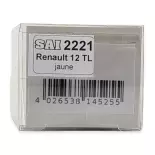 Voiture Renault 12 TL - livrée jaune - SAI 2221 - HO : 1/87