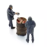 Ouvriers de la voie avec barillet de combustion - ARTITEC 5160043 - N 1/160