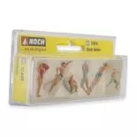 Pack of 6 swimming costume figures NOCH 15849 - HO : 1/87th