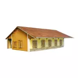 Halle marchandise PLM 5 portes - Bois Modélisme 202001 - N 1/160ème