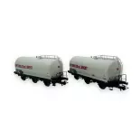 Set de 2 wagons citernes 3 essieux "Pétrole de l'Ouest" - Jouef HJ6249 - HO 1/87 - SNCF - Ep IV - 2R