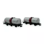 Set mit 2 dreiachsigen Weinkesselwagen SGTL SEWAR - Arnold HN6675 - SNCF - N 1/160 - EP IV - 2R