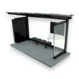 Bushaltestelle schwarz - Rietze 70322 - HO 1/87
