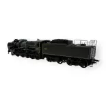 Locomotive à vapeur 2-150 B 8 avec tender 36 A 9 ACC SON fumée - R37 HO41202DSFAC - SNCF - EP III