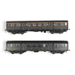 Set 2 voitures voyageurs - HO 1/87 - SNCF