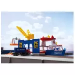 Cargo and port crane set with truck MARKLIN MY WORLD 72223 - HO 1/87