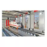 Hangar de maintenance ferroviaire KIBRI 39256 - HO 1/87 - 143 x 349 x 125 mm