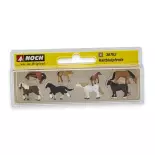 Set van 8 trekpaarden NOCH 36762 - N : 1/160e