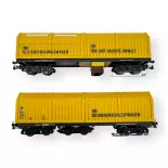 2 wagons nettoyeurs de voies - Lux Modellbau 9660 - HO 1/87 - 3R