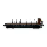 Wagon plat TP à Ranchers longs PO et guérite REE Modeles WB544 SNCF - HO 1/87