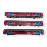 Coffret de 3 voitures corail - Roco 6200025 - SNCF - HO 1/87 - EP. VI