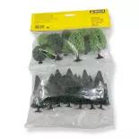 Pack de 25 arbres Mixtes Noch 32811 - N 1/160 - Z 1/220 - 35 à 90 mm