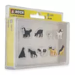 Pack of 9 dogs NOCH 15717 - HO : 1/87th