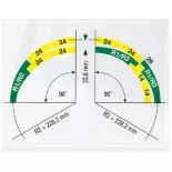 Aiguillage courbe à gauche 42° R1 / R2 Minitrix 14956 - N 1/160 - code 80