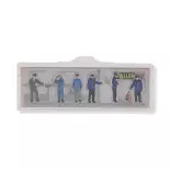 Batch of 6 railway depot employees - Faller 151660 - HO : 1/87