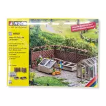 Garden decoration set, Lasercut NOCH 6680 - HO 1/87